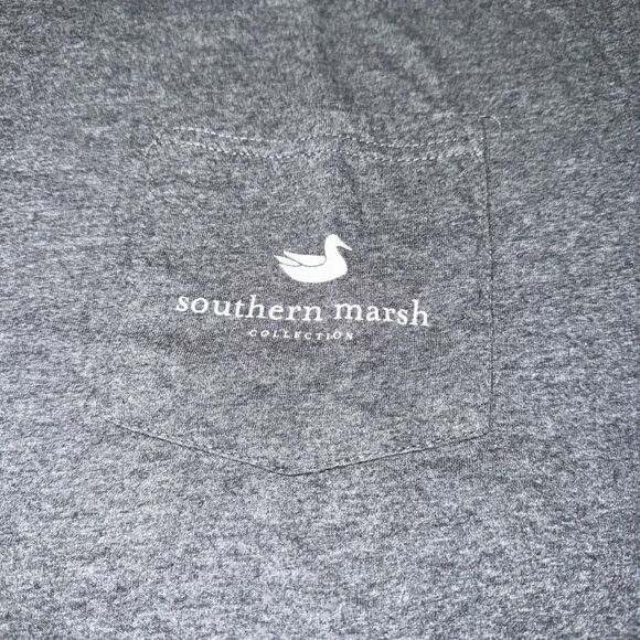 Southern Marsh Collection Gray Pocket T-Shirt Men’s Large USA Map Graphic Tee - Picture 2 of 5